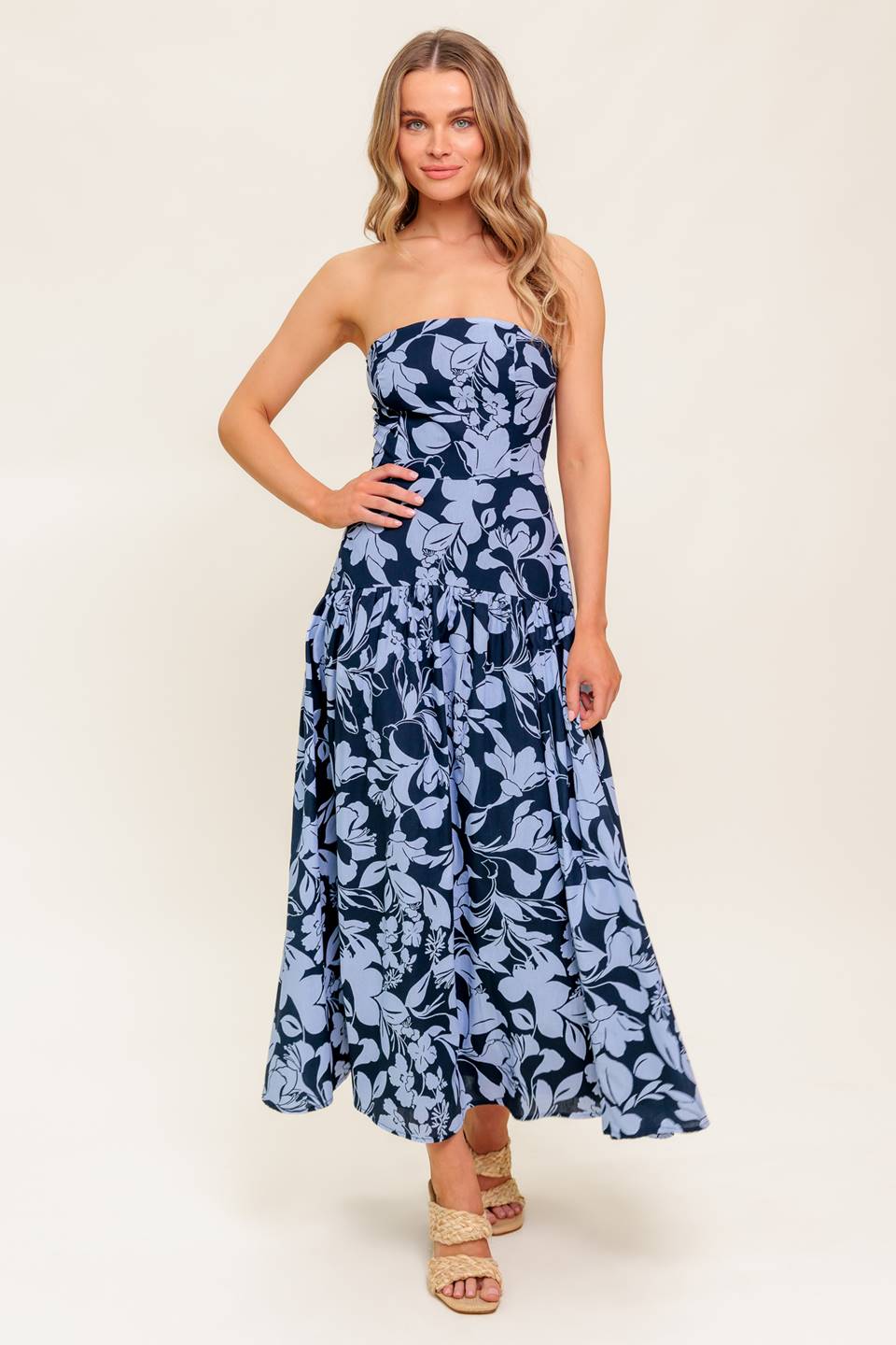 SMILES ARE CONTAGIOUS WOVEN MIDI DRESS Flying Tomato